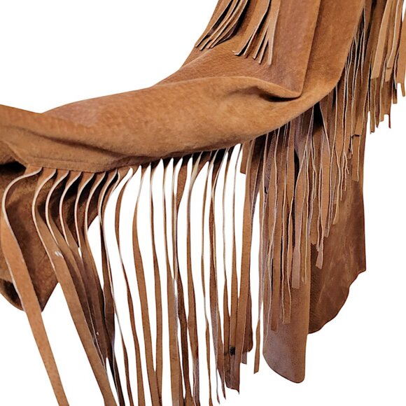 Winlit Suede Fringe Vintage Jacket Fully Lined Western Gender Neutral 1970s - Picture 7 of 7